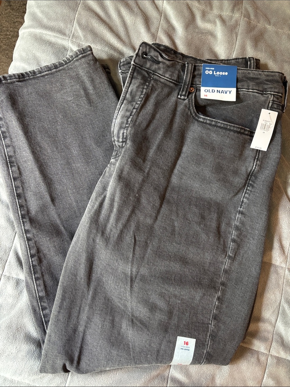 Old Navy women’s OG Loose Jeans - Charcoal black/gray